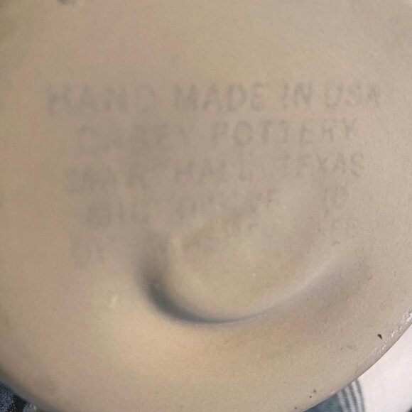 CASEY Vintage PITCHER Handmade POTTERY 6" Made in USA PEAR & GRAPES ~ RARE! - Picture 7 of 7